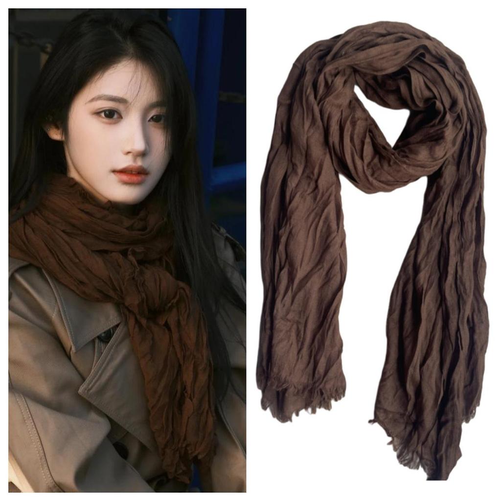 Wasteland Desert Travel Cotton-Linen Scarf: Women's Silk Sunscreen Shawl & Headscarf