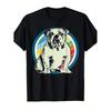 Men'S & Women'S English Bulldog Graphic T-Shirt - Black Retro British Bulldog Print with Rainbow Halo & Vintage 1985 Design - Casual Round Neck Short