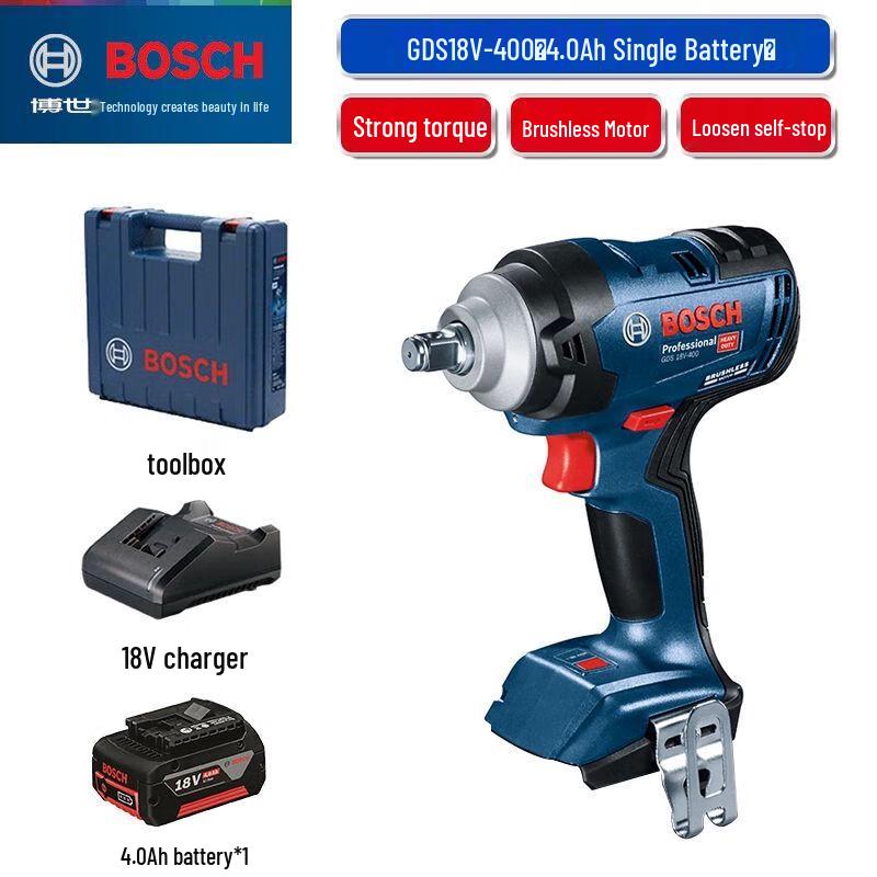 Bosch 18V 400Nm Cordless Impact Wrench CN plug (adapter included)
