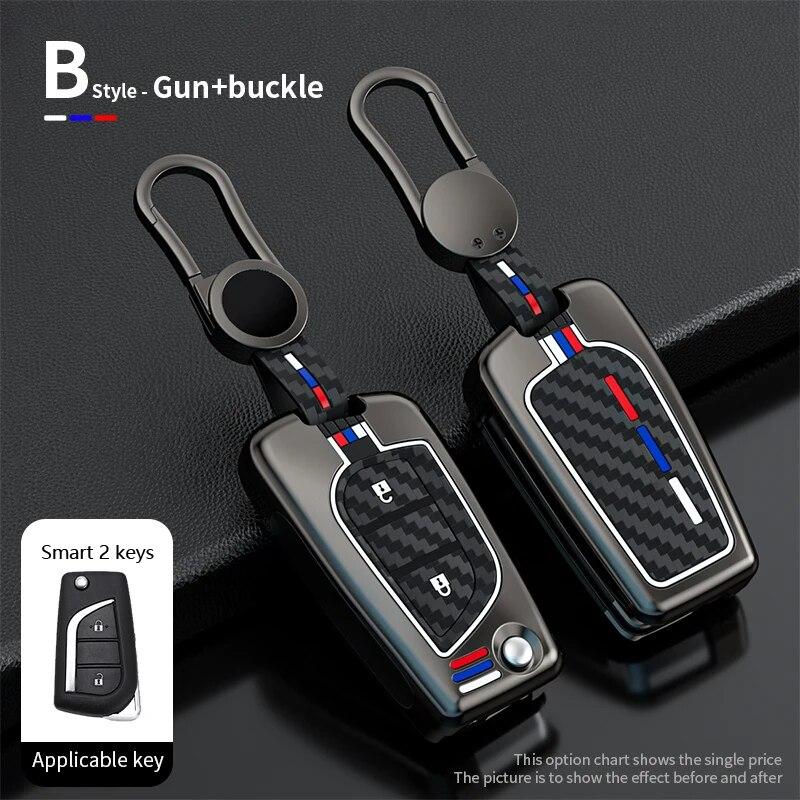 Чехол для дистанционного ключа автомобиля из цинкового сплава, полный держатель для Toyota Auris Corolla Reiz Avensis Verso Yaris Aygo Rav4 Scion TC IM 2015