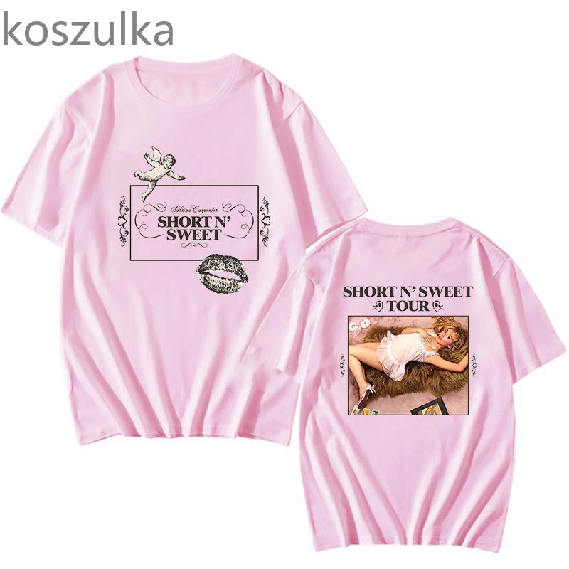Sabrina Carpenter Short n Sweet Tshirts Unisex Summer Tshirt Female y2k Clothing Pure Cotton Harajuku Fashion Casual Streetwear