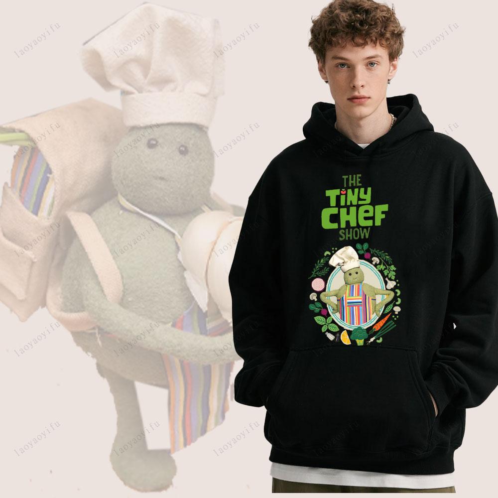 The Tiny Chef Show Cute Kawaii Men's Hoodie for Autumn and Winter Loose and Casual Off-the-shoulder Pullover Stree Tstyle