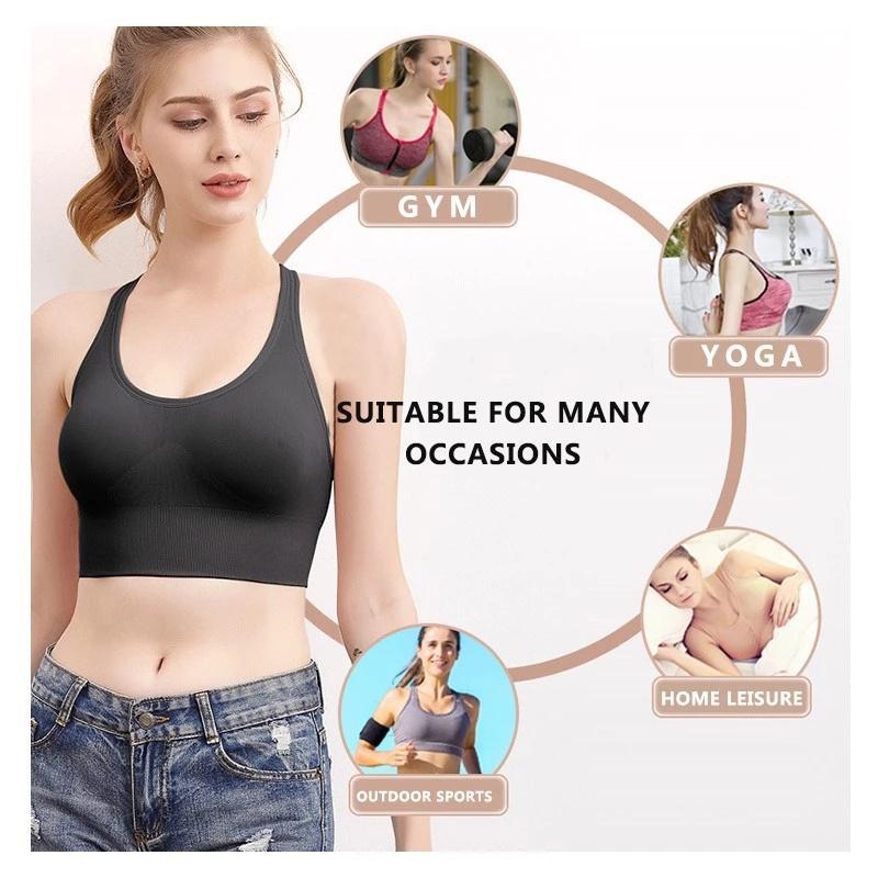Women Sports Bra Push Up Crop Top Female Workout Fitness Gym Tank Top Running Yoga Braletter Athletic Sportswear