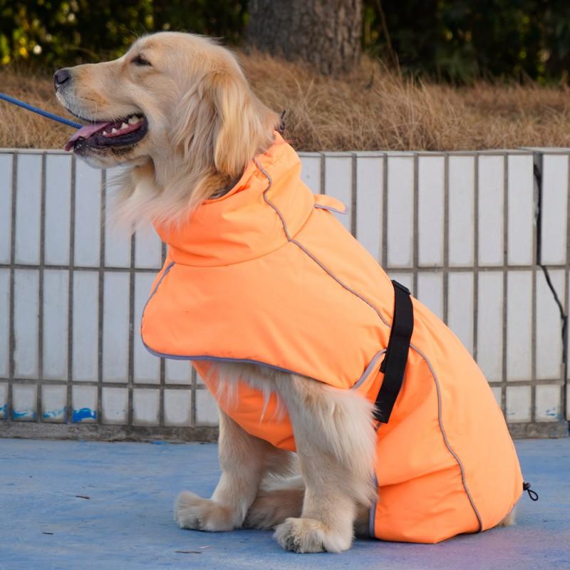 Waterproof Dog Raincoat Medium To Large Breeds Winter Warm Pet Coat Outdoor Protection