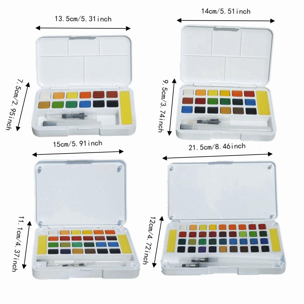 Professional Watercolor Pigment Kit 12/18/24/36 Colors DIY Painting Watercolor Kit Art Supplies