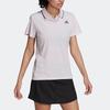 Adidas Футболка-поло с коротким рукавом и принтом логотипа в виде алфавита, женские топы розового цвета HC2719