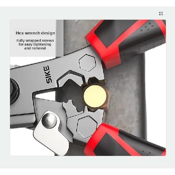 Multi-functional Electrician Scissors, Crimping Wire Cutting Tool With Wrench Function For Metal Sheet And Cable Cutting