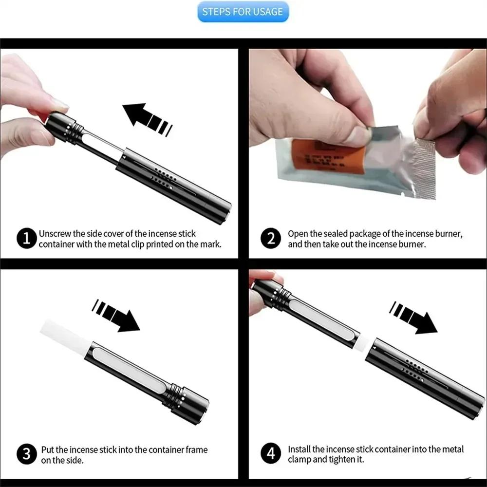 Освежитель воздуха для автомобиля, зажим для вентиляционного отверстия, кондиционер, ароматизатор, твердый парфюм, аромат с 5 ароматизированными палочками для салона автомобиля