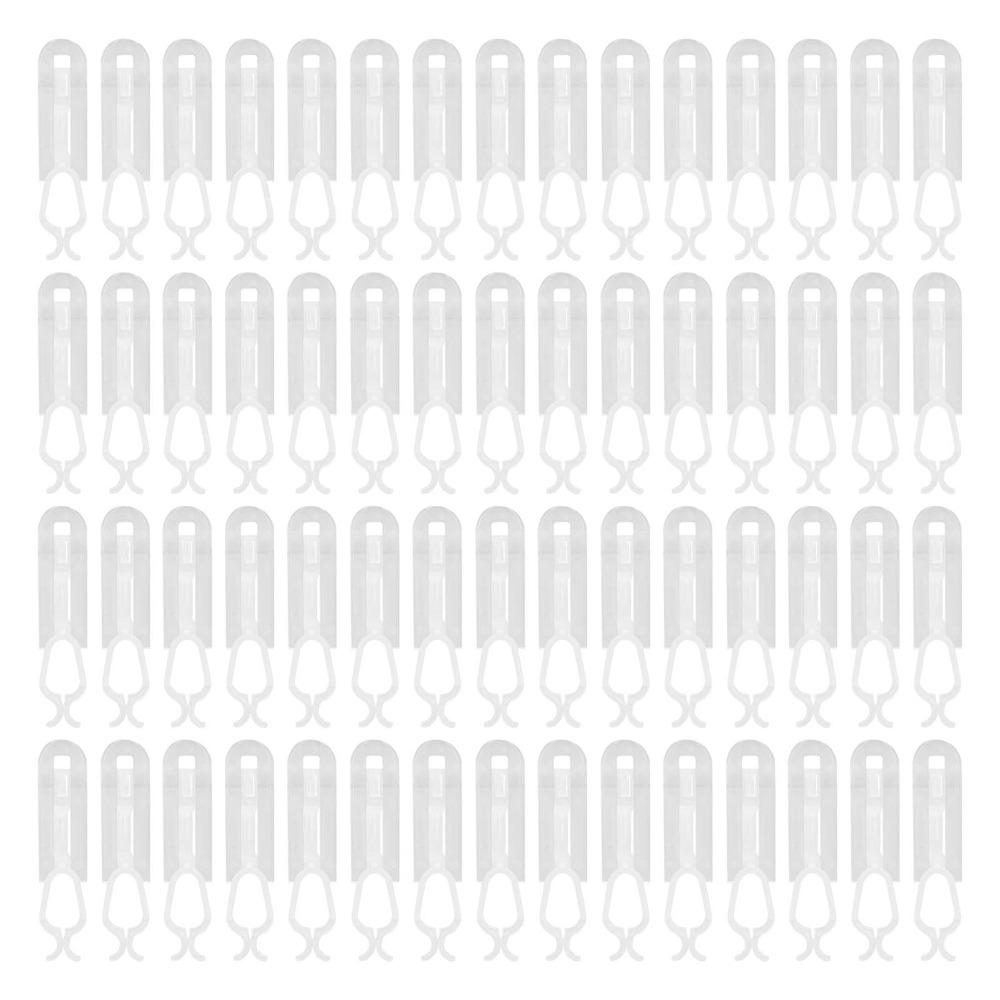 60Pcs White/Black Christmas Light Clips 1.8 x 2 x 8.5cm Outdoor Light Clips  Outdoor