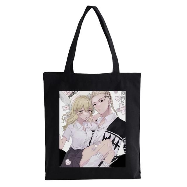 Аниме Токио Мстители Большая Сумка Холст Сумка На Ремне Эко Хип-Хоп Сумка Для Покупок Женская Сумка-тоут Harajuku Сумка-шоппер Женские Сумки