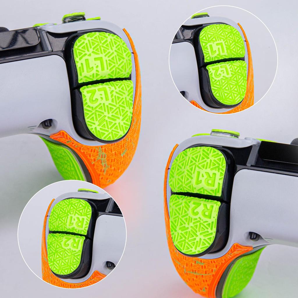 TALONGAMES PS5 DualSense Edge Controller Grip Elite with Enhanced Grip and Button Colorful Innovative No Grip Sticker Skin Kit for PlayStation 5