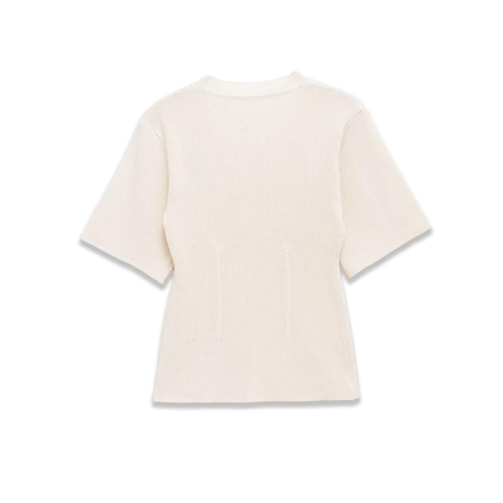 European and American style, new women's clothing, fashionable, versatile, cross-border temperament bow-tie soft knitted sweater