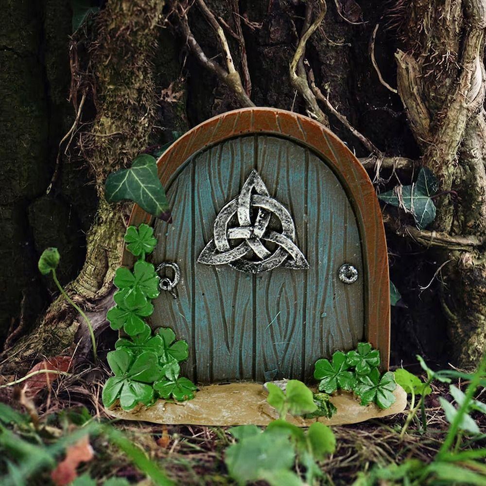 Wood Garden Decoration Wooden Decoration Ornaments Fairy Gate Tree Decoration Fairy Tale Courtyard