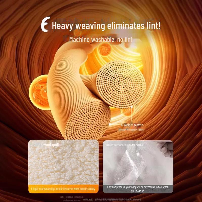 2024 Lambskin Quilt - Thick & Warm, 10 Lb Winter Quilt Core for Dormitory, Single Bed, Autumn/Winter Use