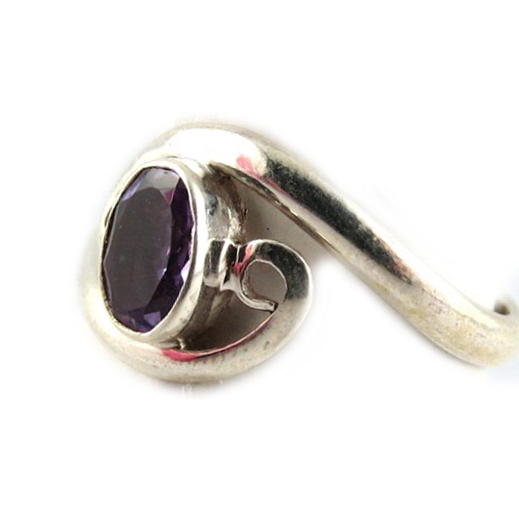 Серебряное кольцо с аметистом 'Fusion'