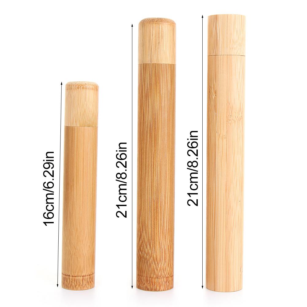 Beauty &Health Eco Friendly Travel Accessories Toothbrush Case Wooden Tools Portable Bamboo Tube