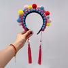 Tang Suit Hair Hoop Beijing Opera Headband Pearl Ancient Style Red Hairband  Children