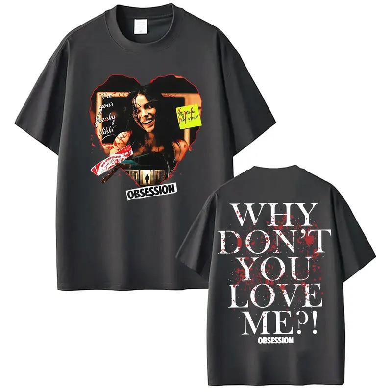 Obsession Horror Graphic Tee Men - Streetwear Cotton Short Sleeve T-Shirt In Multiple Colors