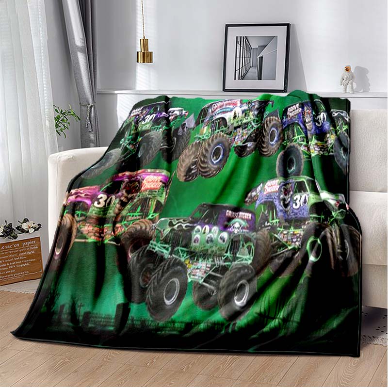 Monster Jam Grave Digger Truck Hot Wheels Диван Одеяло Легкое теплое изоляционное одеяло Кровать Офисный автомобиль наколенники Плед Одеяло