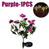 LED Solar Light Azalea Flowers Garden Lamp Home Decorative Light Landscape Orchid Rose LampYard Lawn Path Holiday Wedding Lights