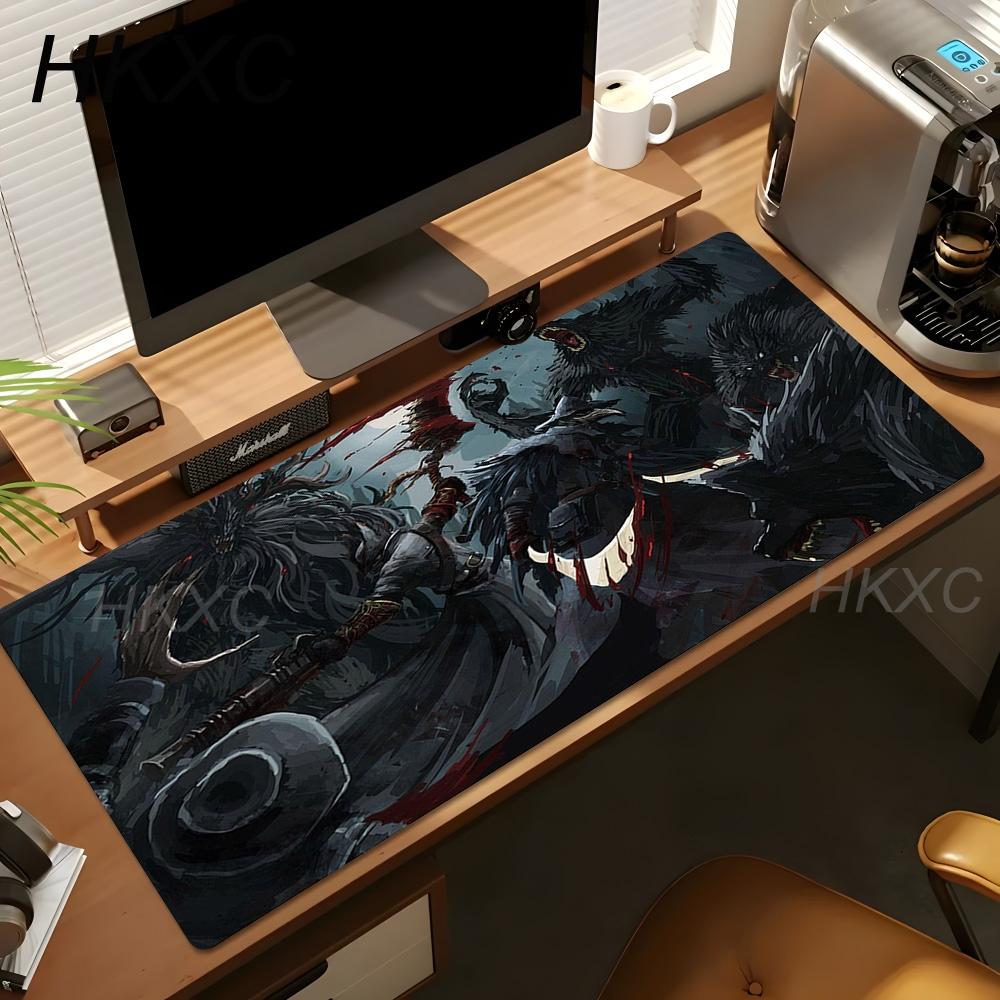 50x100cm PC Anime Cartoon New HD Desk Mat Bloodborne Large Gaming Mouse Pad Office Laptop Accessories Anti Slip Mousepad Carpet