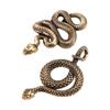 Двенадцать Знаков Зодиака Змея Винтажная Латунная Статуэтка Змеи Древние Элегантные Фигурки Змеи Реалистичная Изысканная Счастливый Талисман Скульптура Животного