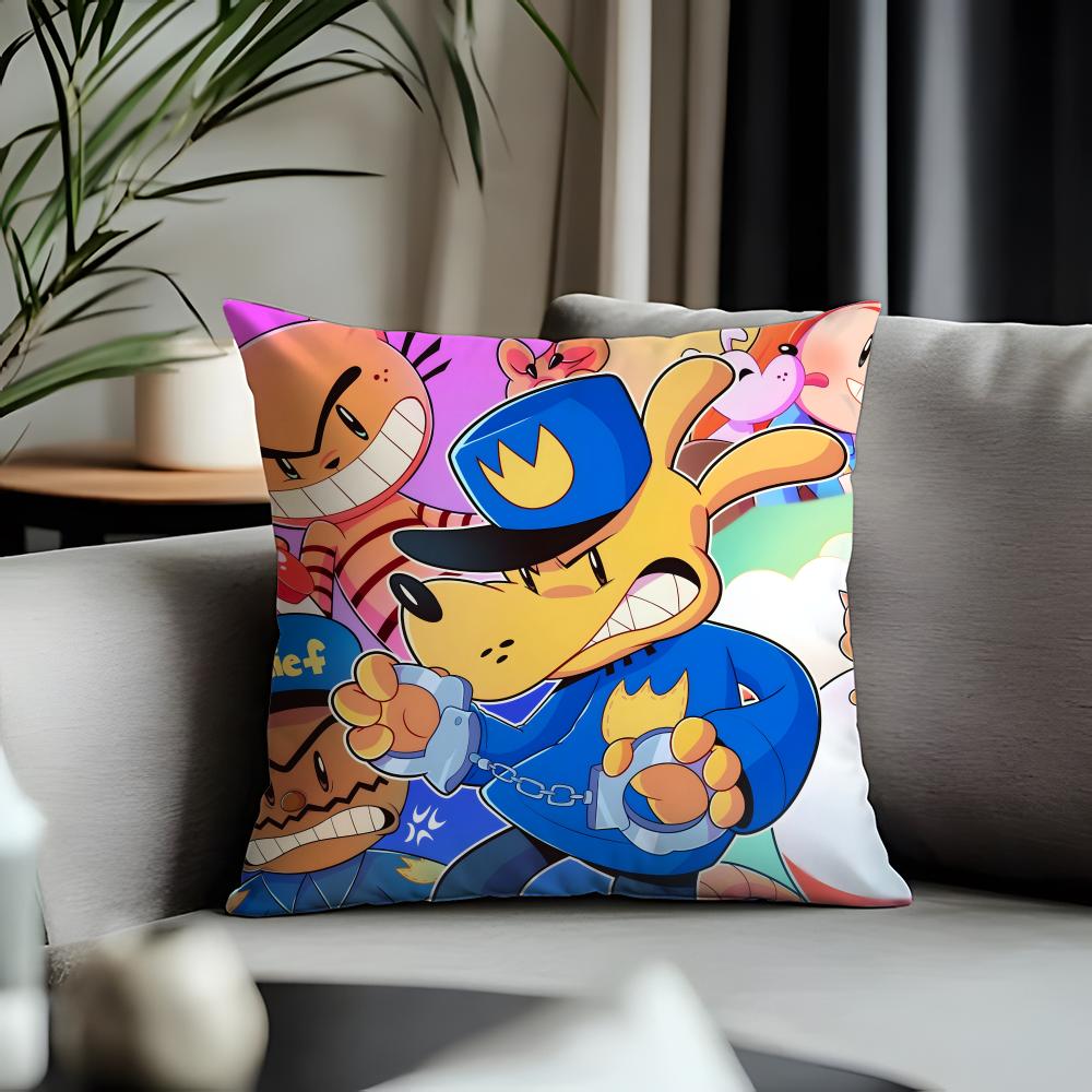 Hot Ddogmanable Cushion Cover Antidustmite Pillowcase Invisible Zipper Silky Short Plush Sofa Cushion Cover