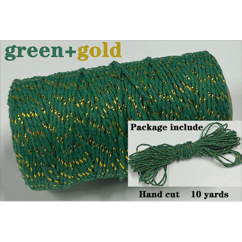 2 мм двухцветная хлопковая веревка 10 ярдов шпагат пекарский хлопковая нить для домашнего декора ручной работы упаковка рождественских подарков