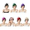 British Feather Headpiece Mesh Flower Hair Accessories Fashion Hair Hoop  Wedding Bride