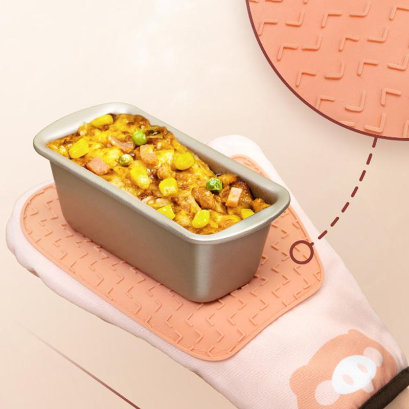 Перчатки для духовки с принтом животных Catoon, термостойкие перчатки для готовки, мягкие хлопковые перчатки для духовки, для приготовления пищи на гриле