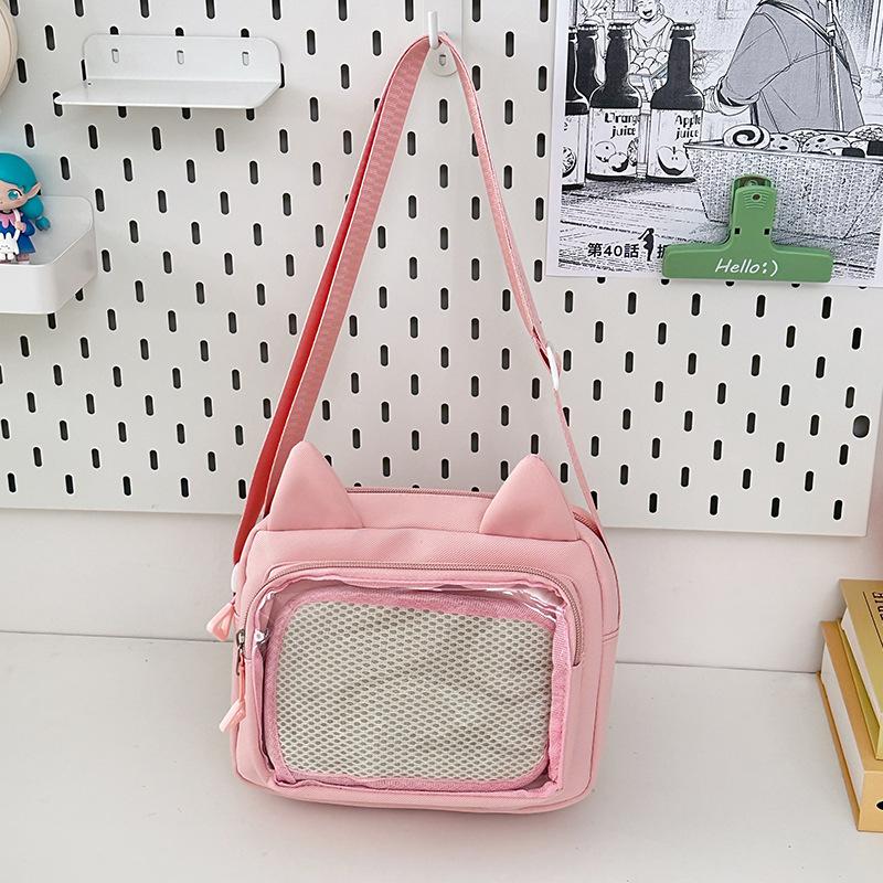 Модный прозрачный рюкзак с кроличьими ушками в стиле инс, свежий и милый, студенческая сумка-мессенджер, милая универсальная сумка для мобильного телефона