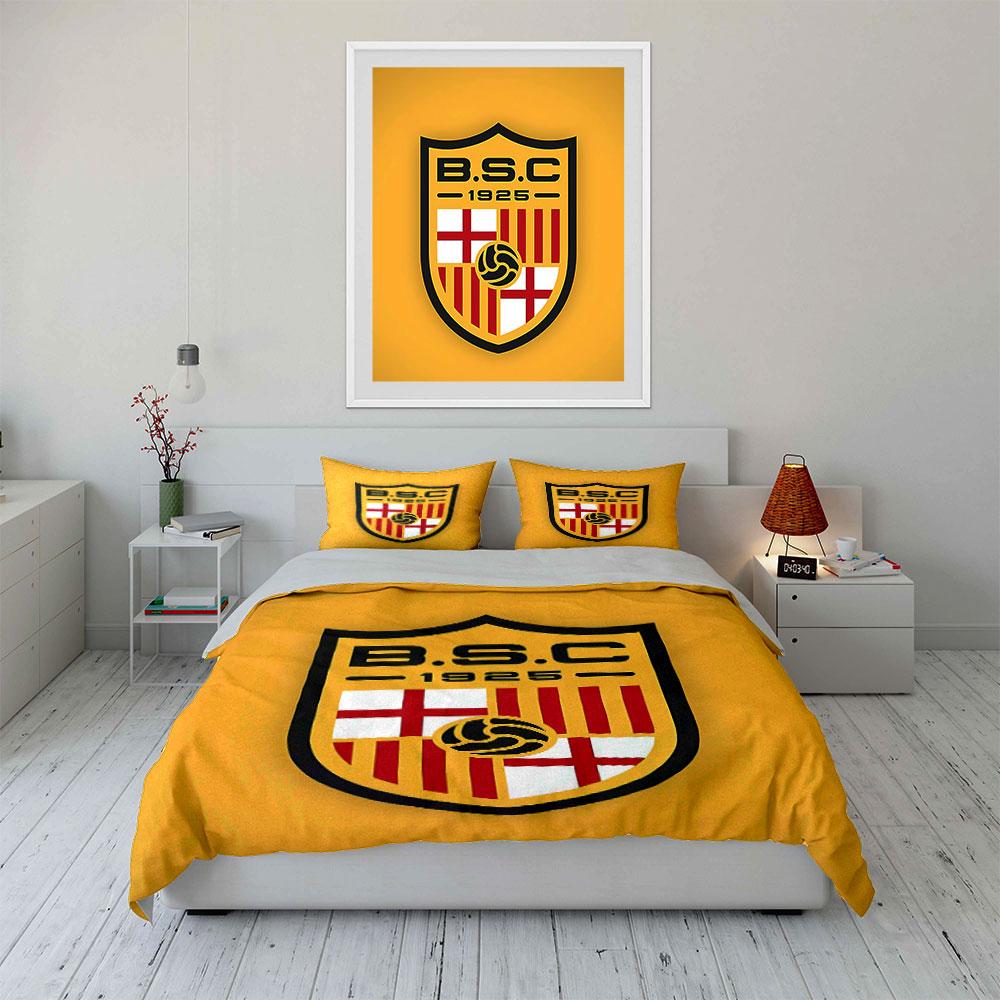Yellow Shield Logo Bedding Set Bedding Duvet Cover Set Duvet Cover Pillowcases (1 * Duvet Cover 2 * Pillowcases, without duvet insert)