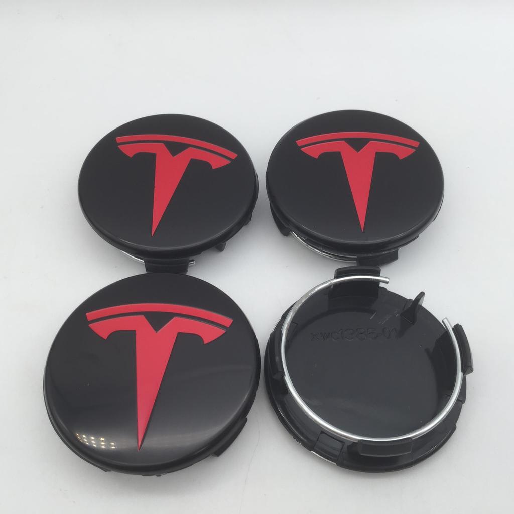 CJEY4 4pcs 57mm 56mm For Tesla Model 3 Model Y Model S X Car emblem Wheel hub Center Cap Badge covers Decals Styling accessories