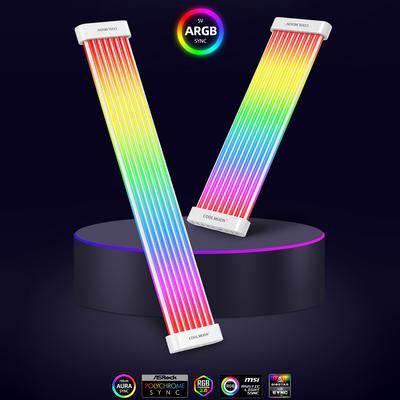RGB Светодиодная лента, светящийся неоновый шнур, 8-контактный/24-контактный кабель для питания видеокарты GPU, DIY ARGB-синхронизация