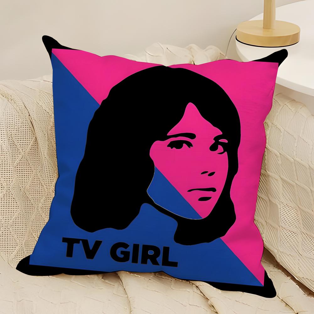 Hot TTV Girl Who Really Cares Pillow Case Natural Linen DoubleSided Printing Sofa Home Decor Cushion Cover