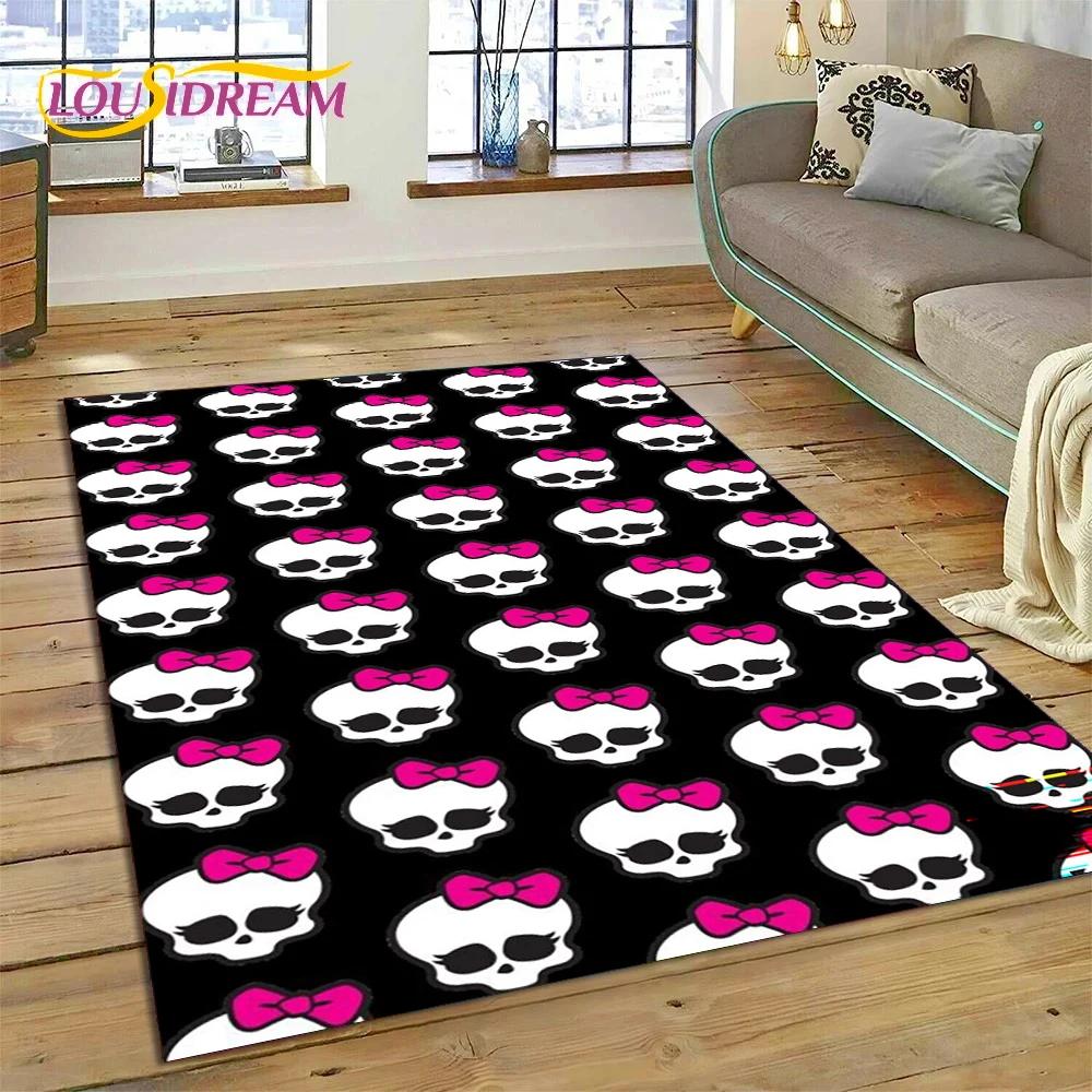 Мультяшный Ковер Monster High Draculaura Вампир для Гостиной Спальни Домашний Декор, Нескользящий Декоративный Коврик для Дивана Прихожей Подарок