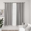 VidaXL Blackout Curtains Linen Look with Hooks 2pcs Grey 140x175cm
