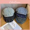 Beret Retro Denim Hat Short Brim Duckbill Cap For Women Casual Street Wear
