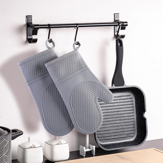 Набор прихваток и подставок под горячее, термостойкие кухонные перчатки с нескользящей силиконовой поверхностью, удлиненные прихватки и подставки под горячее для готовки и выпечки