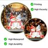 Winter Wonderland Window Art Christmas Snowman Static Glass Sticker, PVC Waterproof Decals for Holiday Decorative Scenes Home Decoration, Snowflake