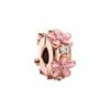 Блестящие Rose Gold Шарм-клипсы Бусины Подходят для Оригинального Браслета-цепочки Змея Ожерелья Бусины Для DIY Шикарных Украшений Женский Подарок