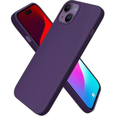 Coque Silicone - Protection Ultra Slim - Pour iPhone 15 - Violet Foncé - Anti-Rayures - Texture Antidérapante