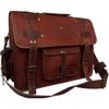 18-дюймовые винтажные компьютерные кожаные сумки-мессенджеры для ноутбуков для мужчин, кожаный портфель, сумка на плечо, мужская и женская сумка (коричневый)