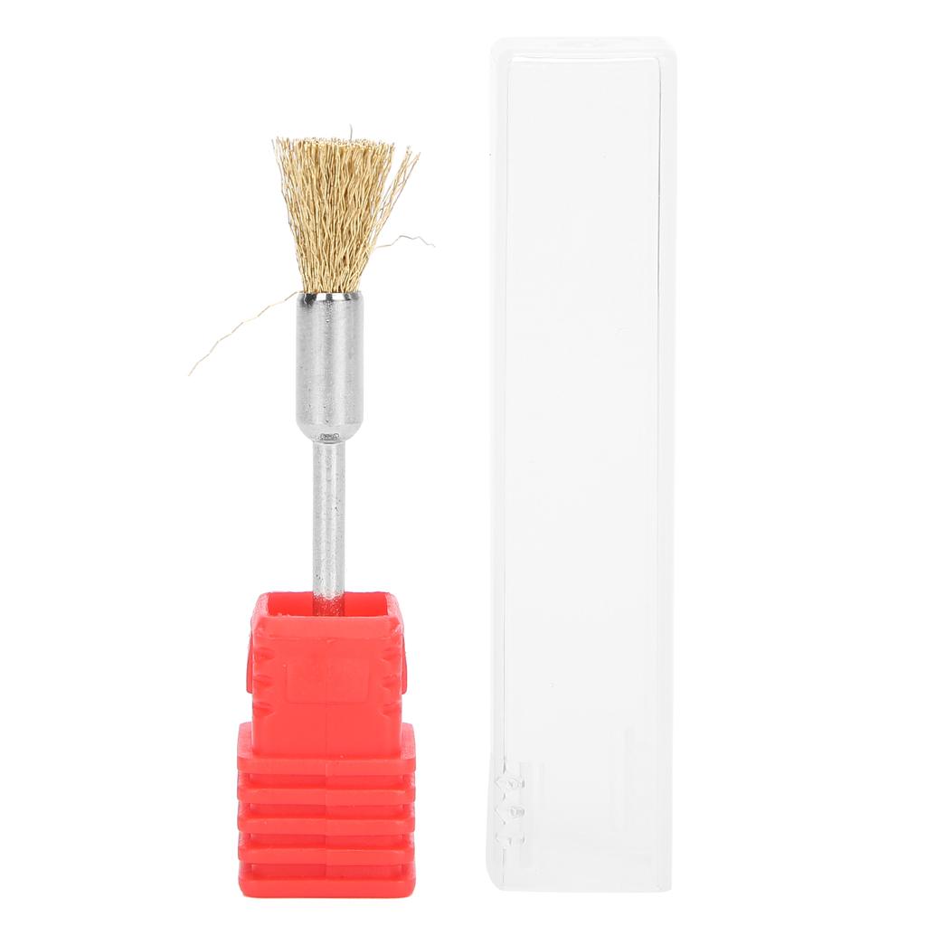 5 шт. Щеточка для чистки сверл для ногтей, латунная проволока, шлифовальная головка, щетка для чистки, маникюрный инструмент