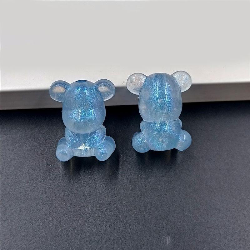 Материалы для медведя, бусины, 10 шт., светящиеся креативные акриловые ожерелья, мерцающий браслет, ручная работа, сделай сам, ювелирные аксессуары