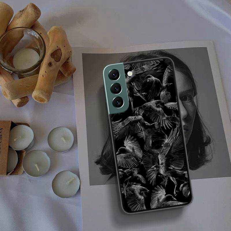 Чехол для телефона с рисунком ворона и вороны, череп для Samsung Galaxy Note 20 Ultra 10 Lite 9 8 M11 M12 M21 M30S M31 M32 M51 M52 J8 J6 J4 Plus