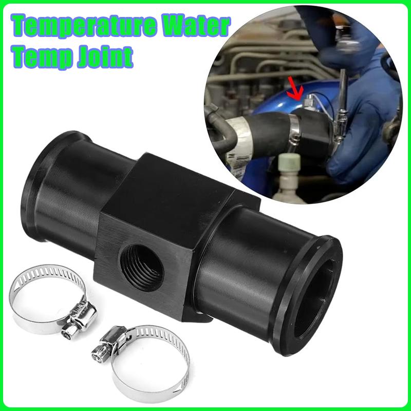 Black Water Temp Gauge Radiator Temperature Water Temp Joint Pipe Sensor Hose Adapter 18MM 20MM 22MM 24MM Interior Parts