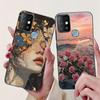 Для Infinix Hot 10 Чехол Силиконовый Милый Кот Модные Цветы Роскошная Расписная Задняя Крышка Для Чехла Телефона Inifnix Hot 10 X682B X682C