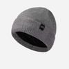 Knitted Hat Men's High Elastic Large Head Wool Hat with Thick Velvet Ear Protection Solid Color Cap