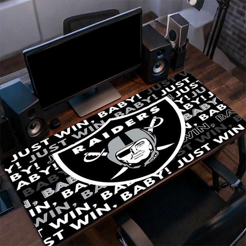 Black Raiders Mouse Pad, Large Gaming Desk Mat, Non-slip XXL Mousepad for Laptop & Tablet, Mini PC Playmat with Stitched Edges